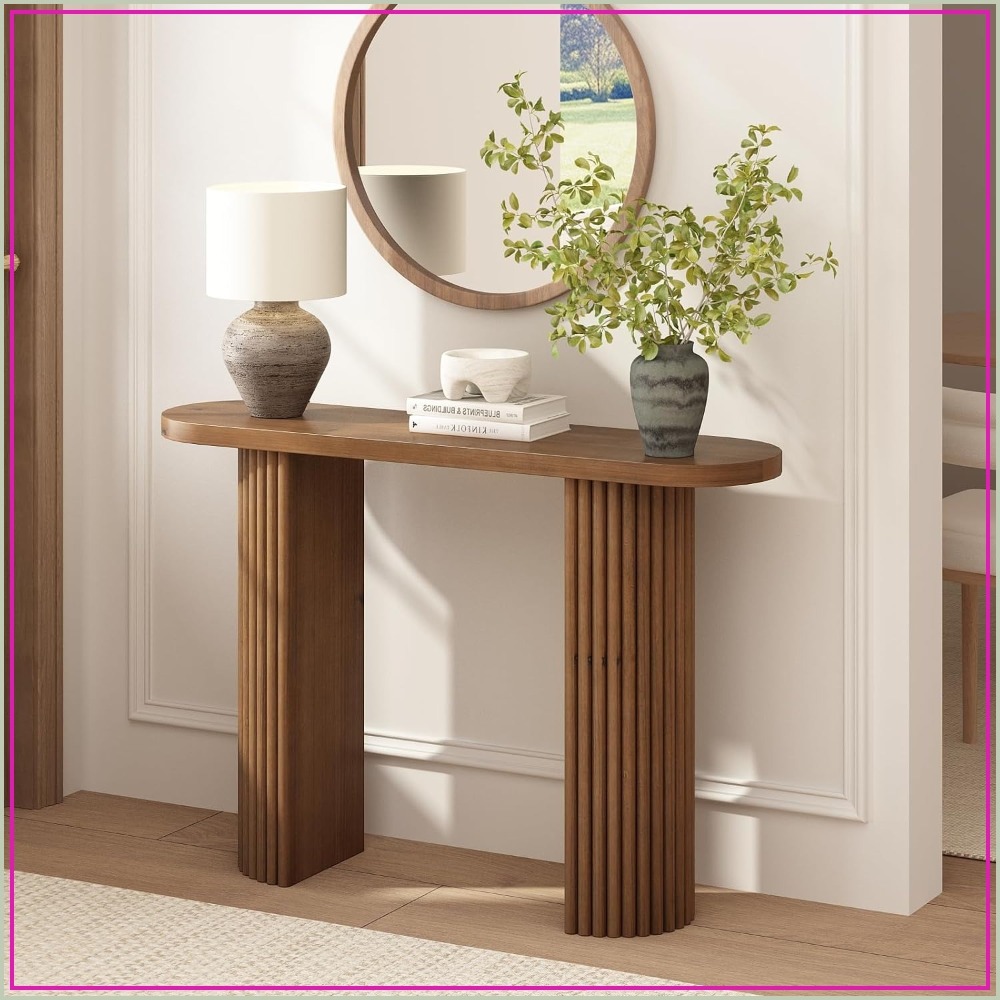 Tables - Meja Konsol Kayu Solid Bergaris dengan