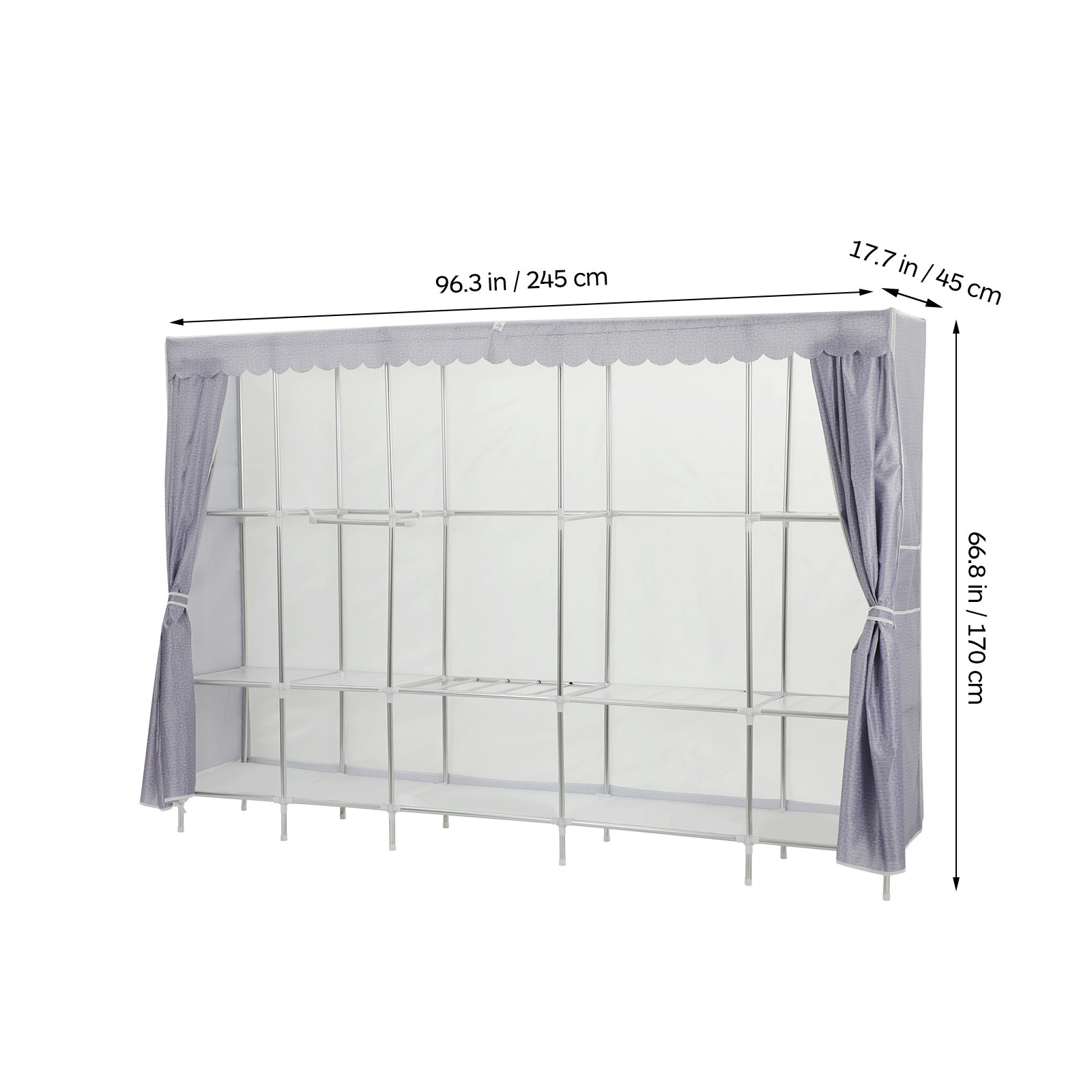 Rak Pakaian Dengan Penutup Lem - Wardrobe Closet Portable Fabric Cover ulasan dan harga