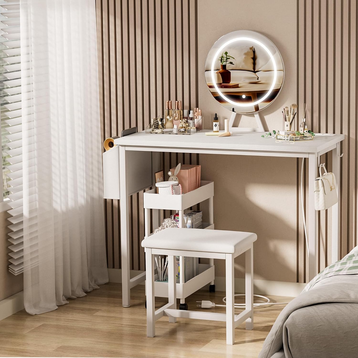 Set Meja Rias Murah untuk Anak - Dressing Table Vanity With Lighted Mirror ulasan dan harga