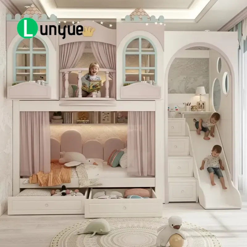 Tempat Tidur Susun Rumah Putri - Bunk Bed With Stairs And Slide ulasan dan harga