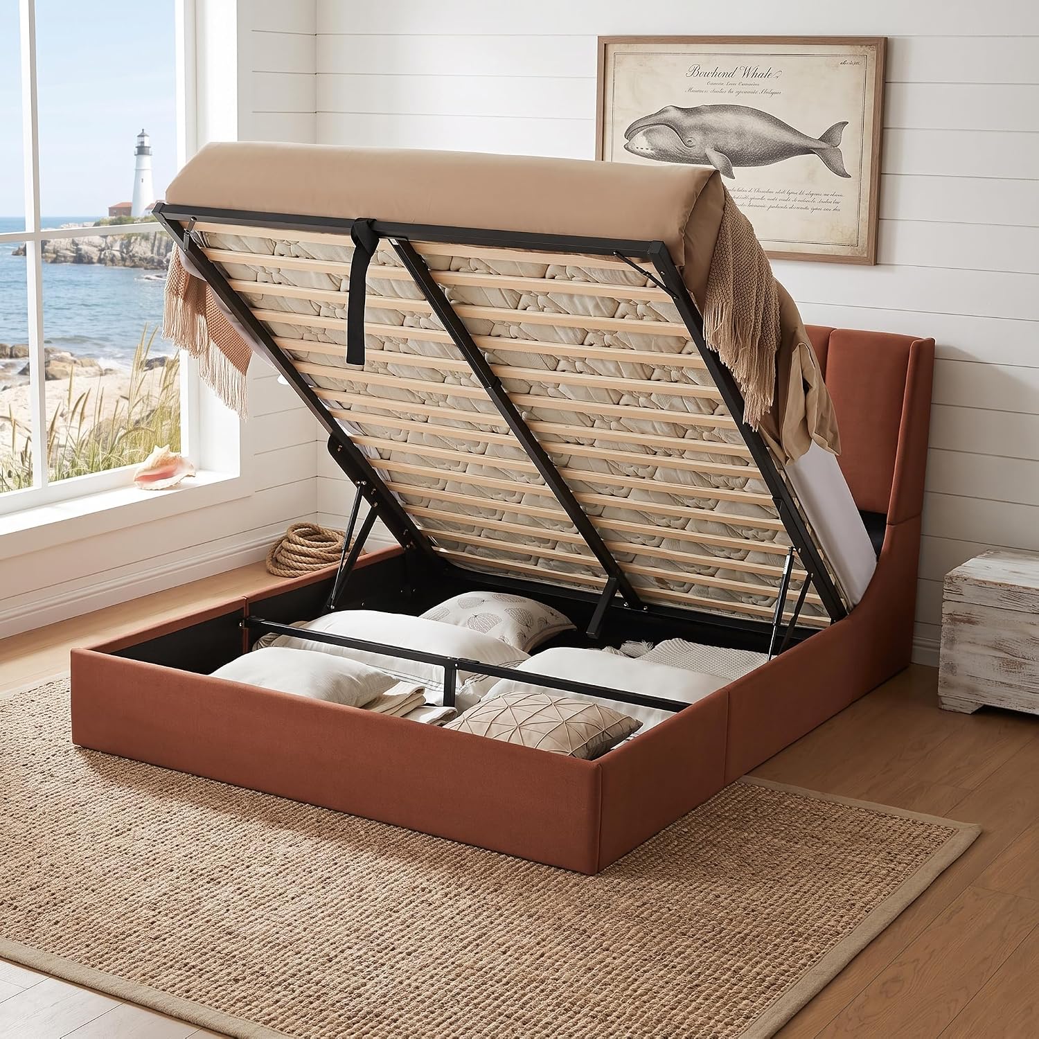 Rangka Tempat Tidur dengan Pen - Gas Lift Storage Bed Hydraulic ulasan dan harga