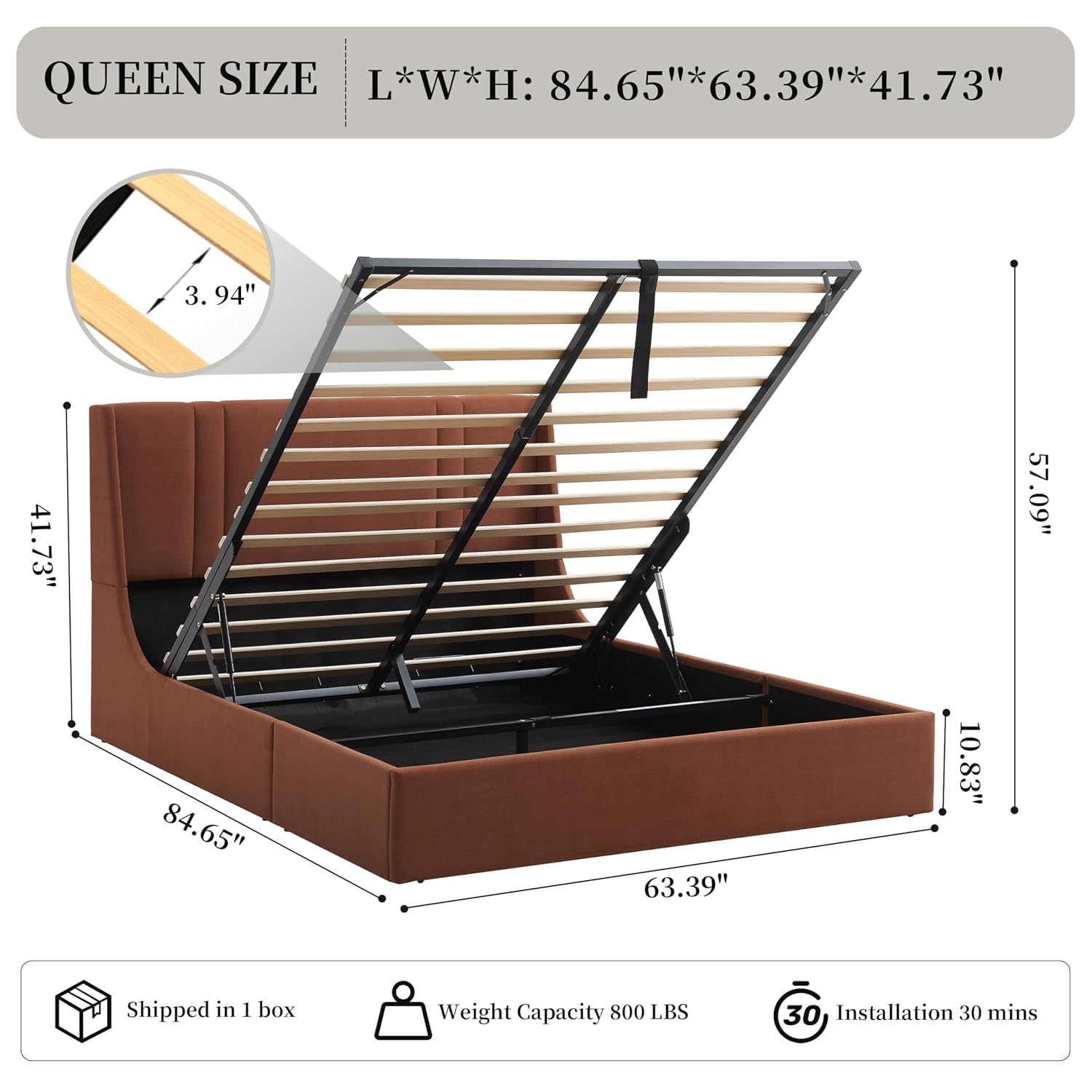 Rangka Tempat Tidur dengan Pen - Gas Lift Storage Bed Hydraulic ulasan dan harga