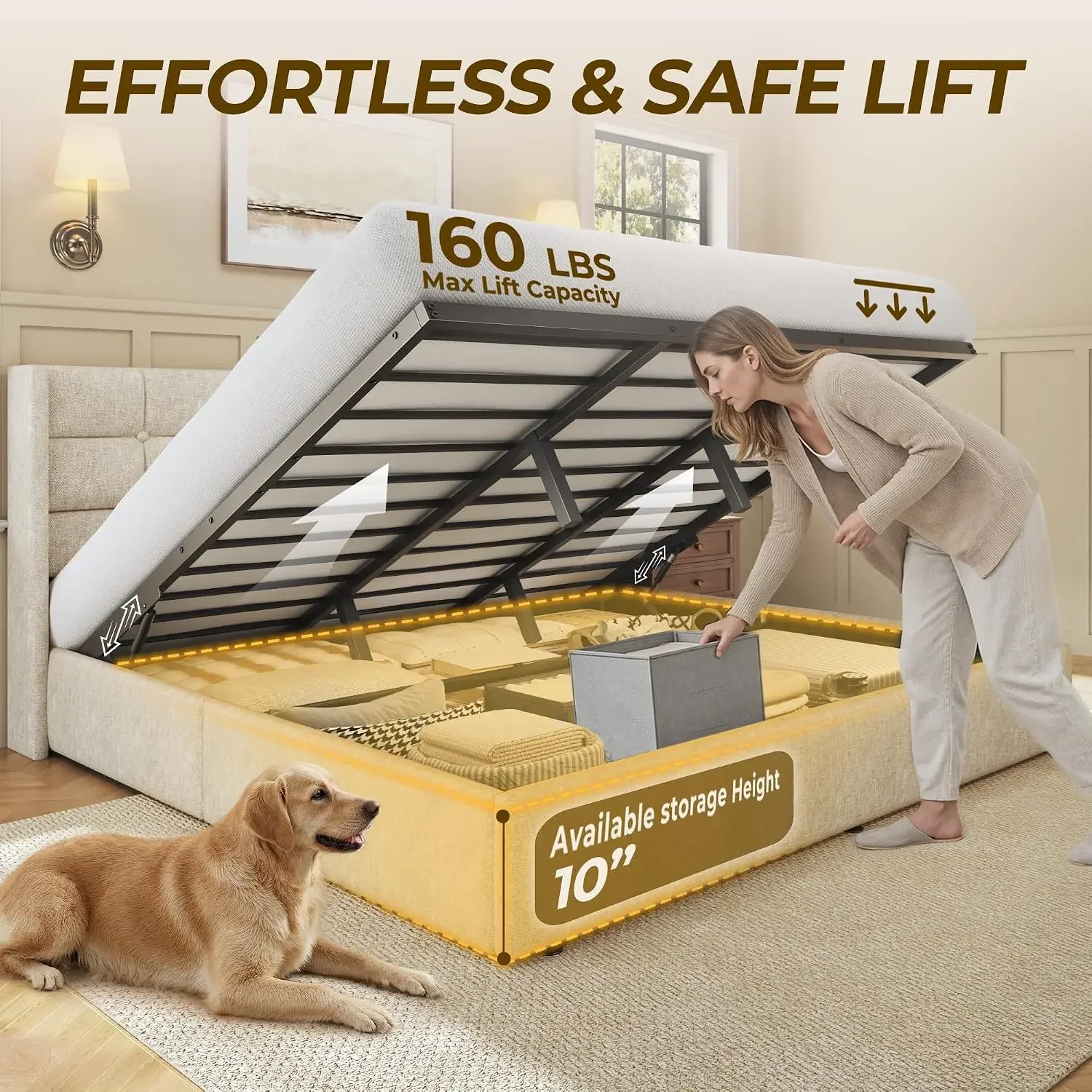 Rangka Tempat Tidur dengan Pen - Gas Lift Storage Bed Hydraulic ulasan dan harga