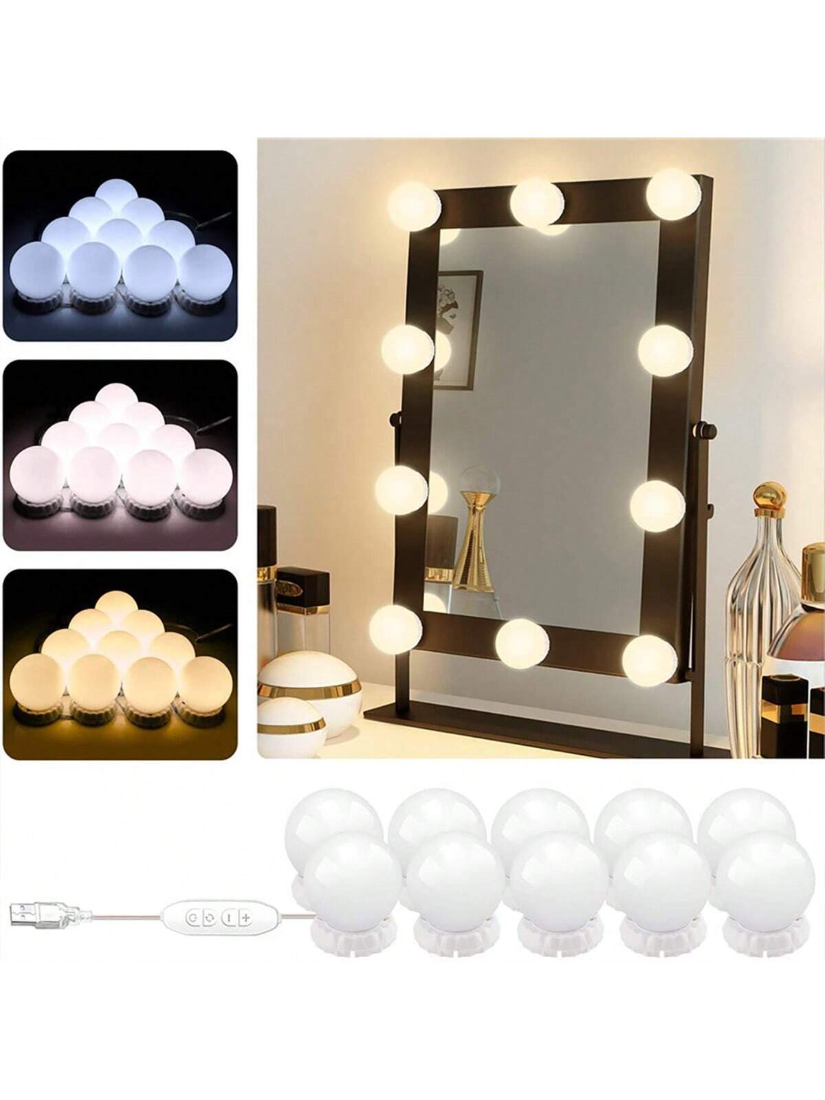 Lampu Cermin Rias Profesional  - Dressing Table Vanity With Lighted Mirror ulasan dan harga