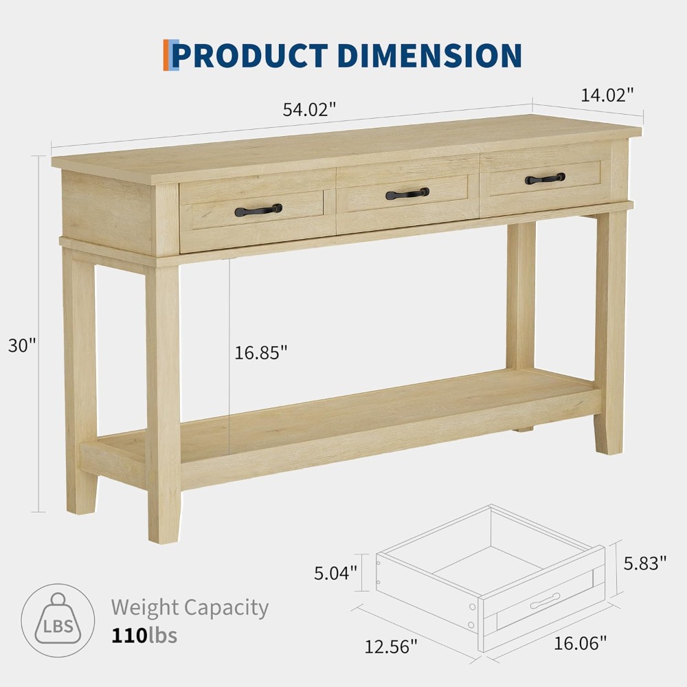 Meja Konsol Kayu Gaya Rumah Pe - Tables ulasan dan harga