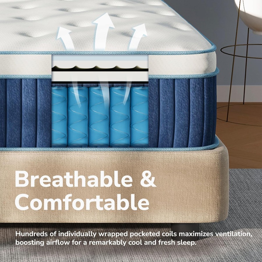 Kasur Hibrida Ukuran Queen 12  - Memory Foam Mattress In A Box Queen ulasan dan harga